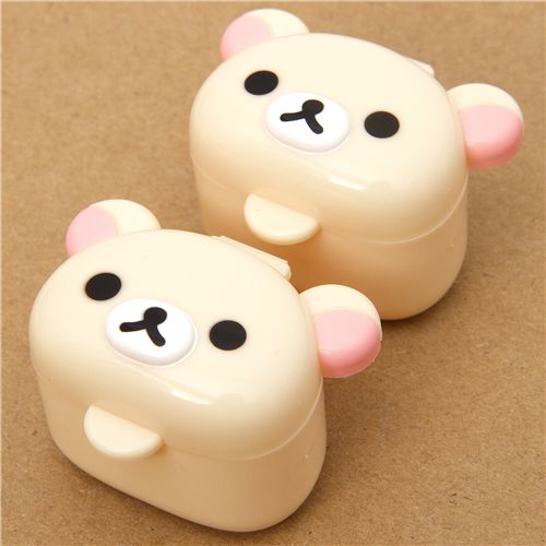 ++พร้อมส่ง++ กระปุกซอส มายองเนส น้ำจิ้ม รูปหน้าโคะรีแลคคุมะ (สีชมพู) สินค้า 1 แพ็ค มี 2 กระปุก สินค้านำเข้าจากญี่ปุ่นแท้ค่ะ