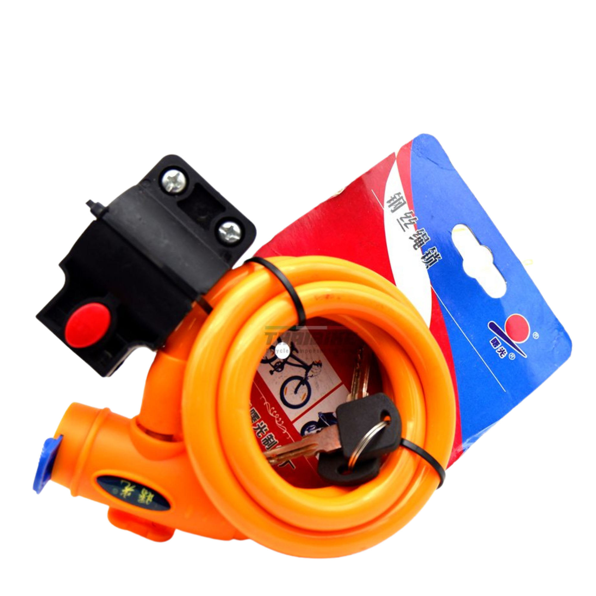 สายล็อคจักรยานแบบกุญแจ พร้อมที่ยึดติดกับตัวรถ ยี่ห้อ CH1