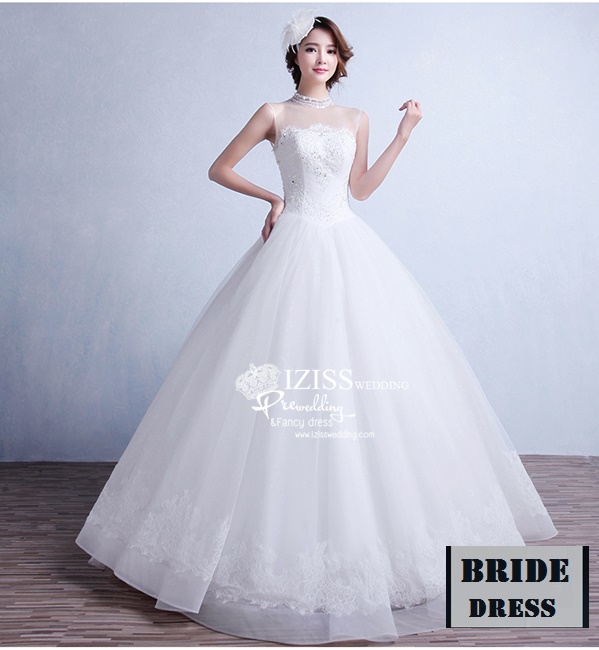 BR179 **พรีออเดอร์**ชุดแต่งงาน&ชุดเจ้าสาวแบบยาวสีขาวเกรดพรีเมี่ยม เปิดไหล่ มีแขน หรูหราน่ารัก สวยโดดเด่นไม่ซ้ำใคร