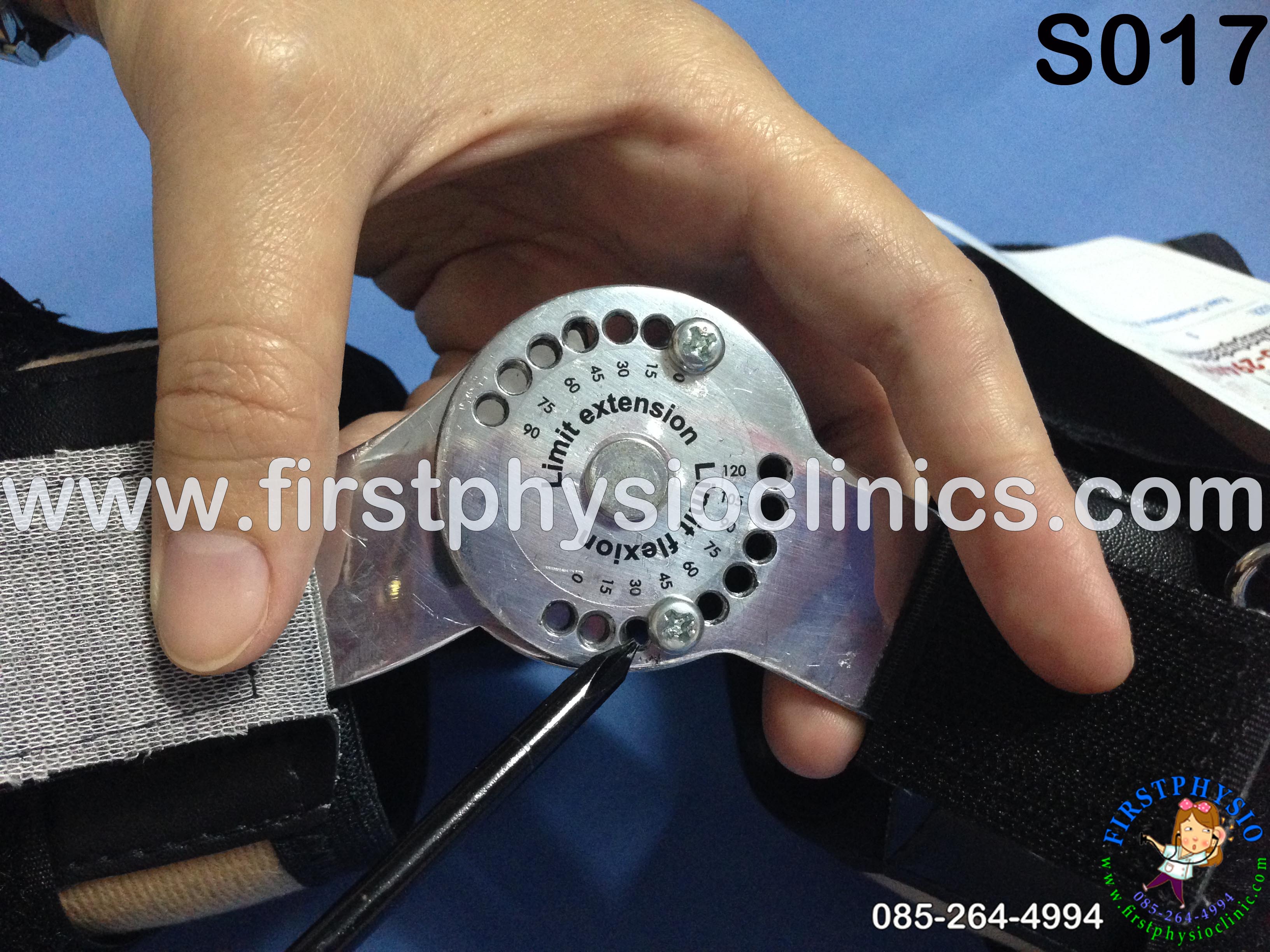 อุปกรณ์พยุงเข่าปรับองศาได้แบบสั้น/ประคองเข่าปรับมุม/พยุงเข่าแกนอลูมิเนียม Hinge Knee Support