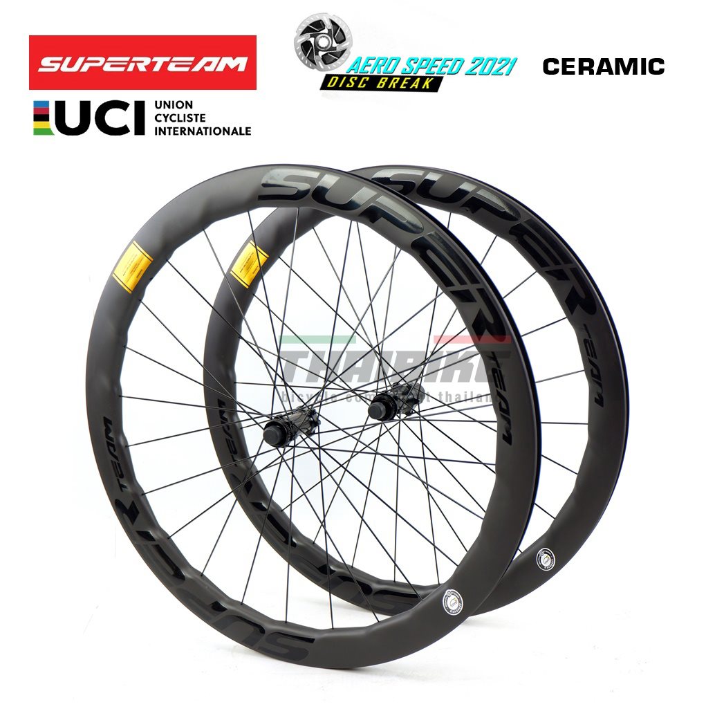 ดิสเบรค ล้อจักรยานเสือหมอบคาร์บอน SUPERTEAM CURVE PRO DISK ดิสก์เบรค ขอบ 50/50