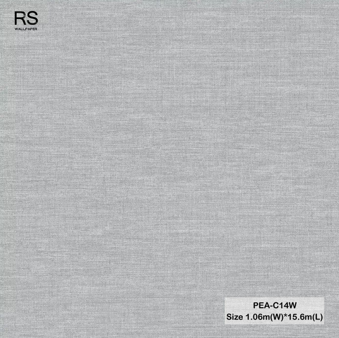 วอลเปเปอร์ลายผ้า สีเทา PEA-C14W