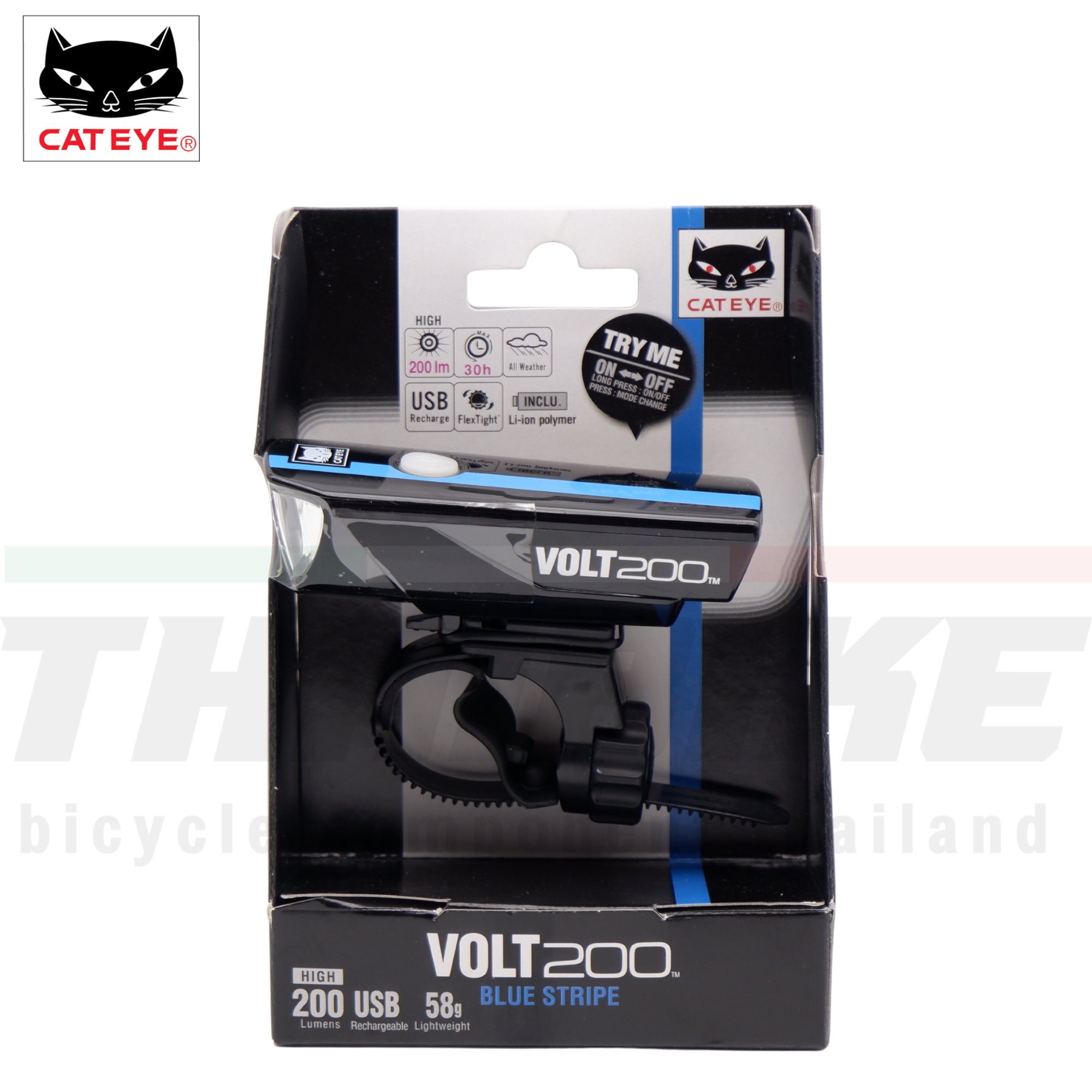 ไฟหน้าจักรยานแบบชาร์จ USB CATEYE VOLT200, HL-EL151RC USB