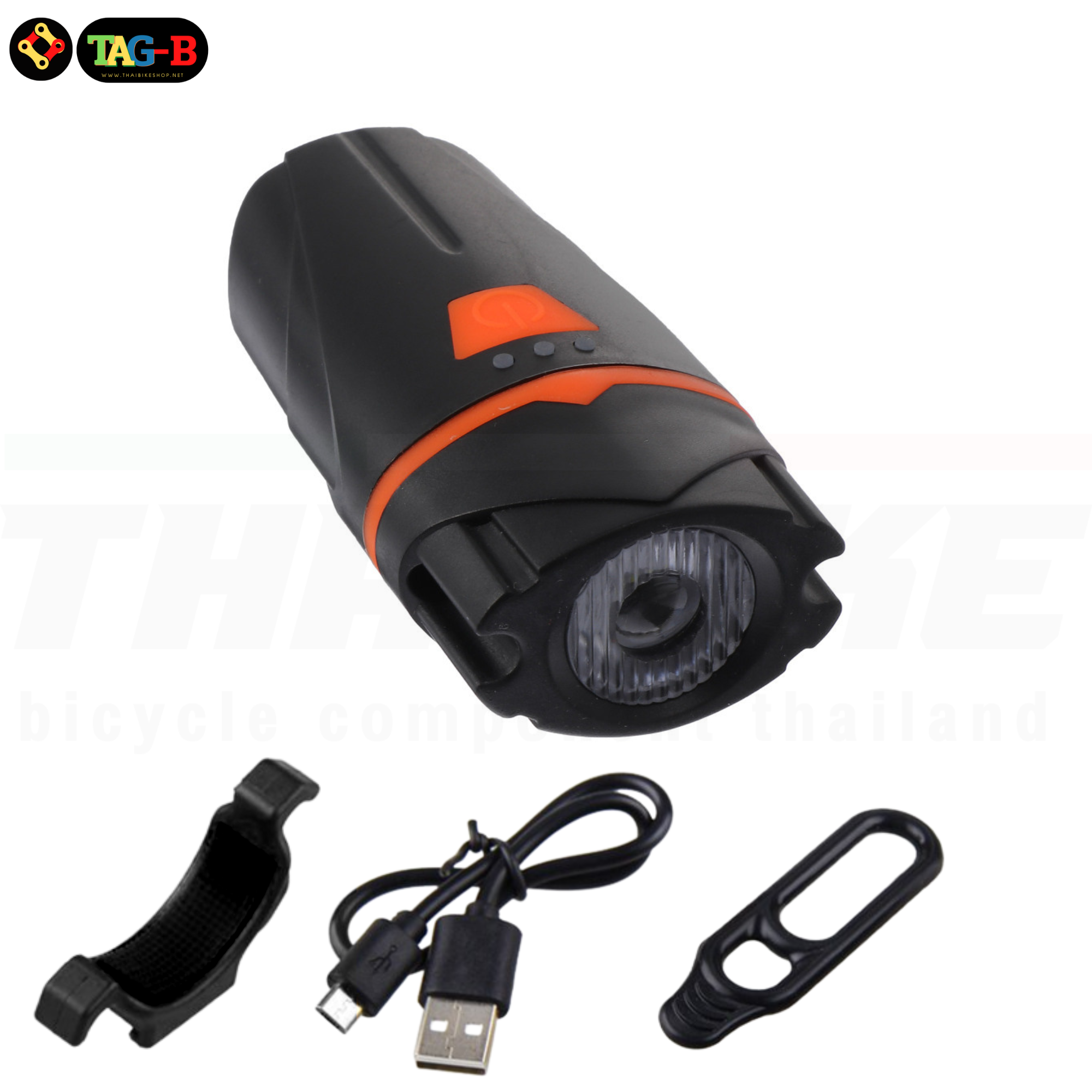 ไฟหน้าจักรยานเสือหมอบ เสือภูเขา สว่างพิเศษ ชาร์จ USB AQY รุ่น QY-0111