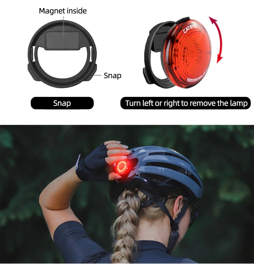 แท้ หมวกกันน็อคจักรยาน เสือหมอบ เสือภูเขา CATEYE Cycling Helmet Detachable Taillight Ultralight