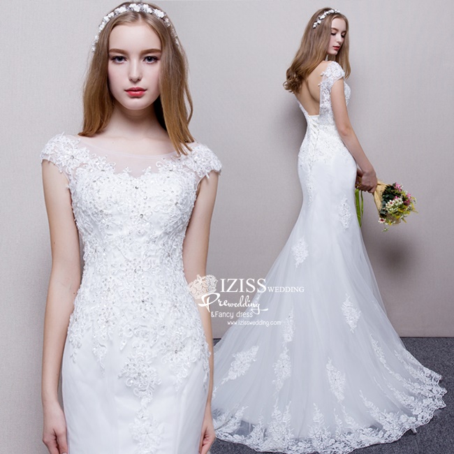 BR215 **พรีออเดอร์**ชุดแต่งงาน&ชุดเจ้าสาวแบบยาวสีขาวเกรดพรีเมี่ยม หรูหราน่ารัก สวยโดดเด่นไม่ซ้ำใคร สวยงามดุจเจ้าหญิง