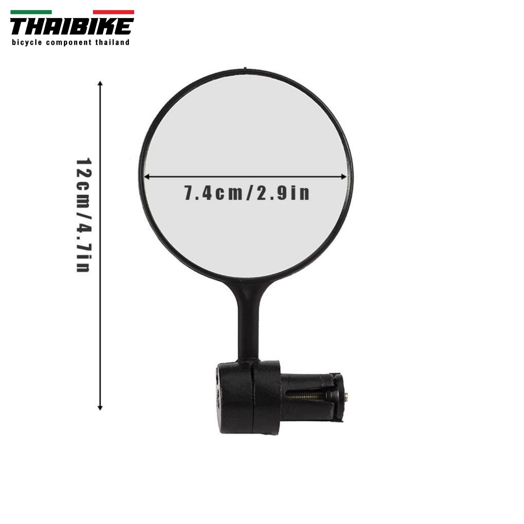 กระจกมองหลัง กระจกจักรยานเสียบแฮนด์ THAIBIKE