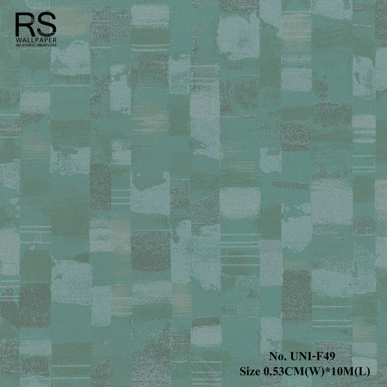 วอลเปเปอร์ติดผนัง สไตล์โมเดิร์น สีเขียว No.UNI-F49