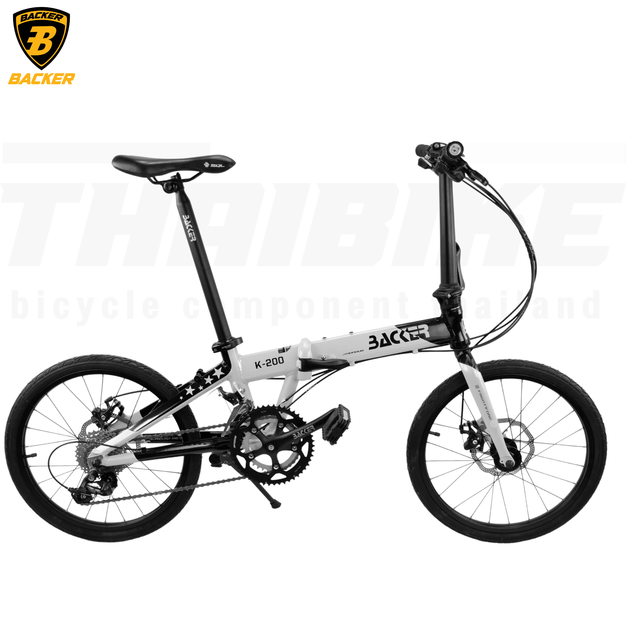 จักรยานพับอลูมิเนียม BACKER รุ่น K200 ขนาด 20 นิ้ว