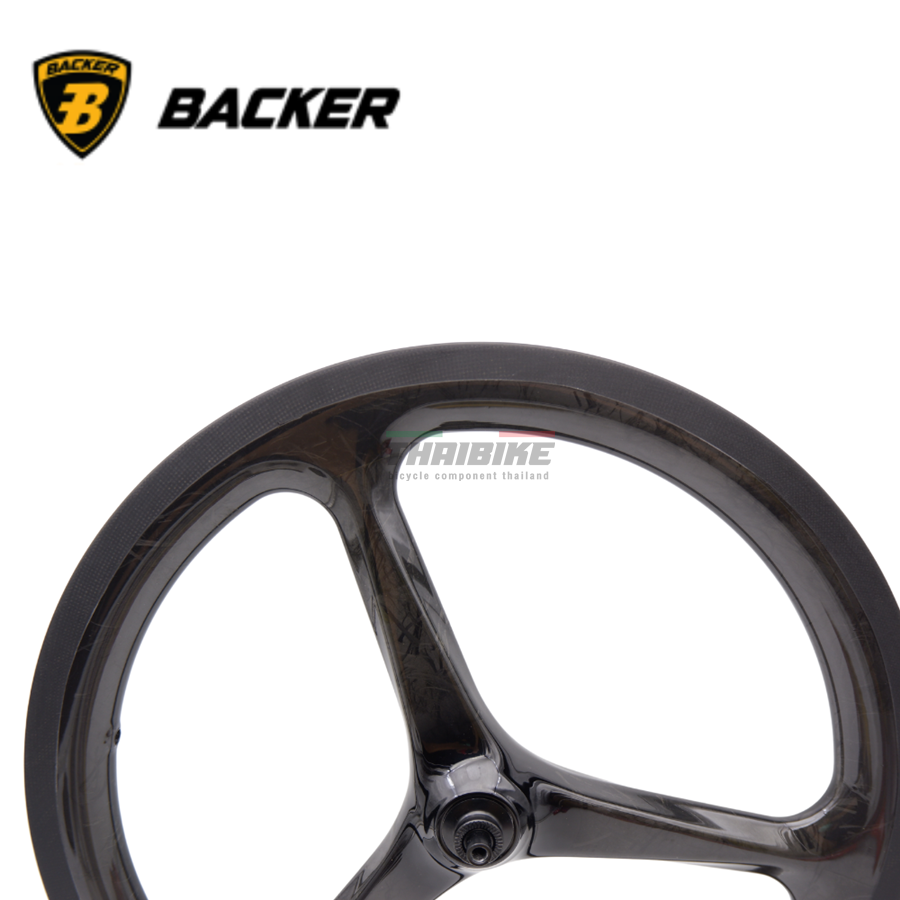 ล้อหน้าจักรยานคาร์บอนแบบสามก้านขนาด 16 นิ้ว 16 1 3/8(349)ล้อแม็ก 3 ก้าน FC-16