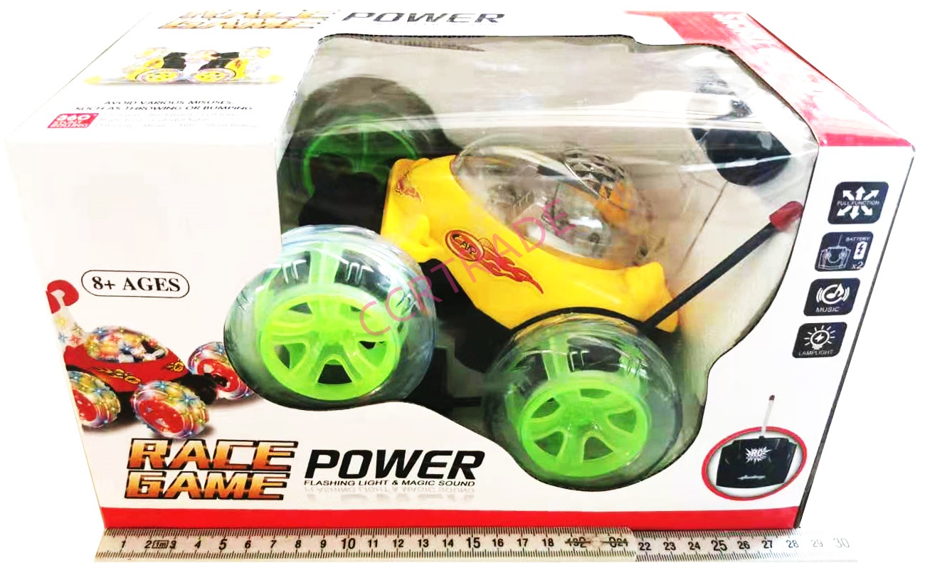 รถวิบากตีลังกาบังคับใหญ่+รีโมท มีเสียง มีไฟกล่องจัมโบ้ 18x29 ซม.(1x3)