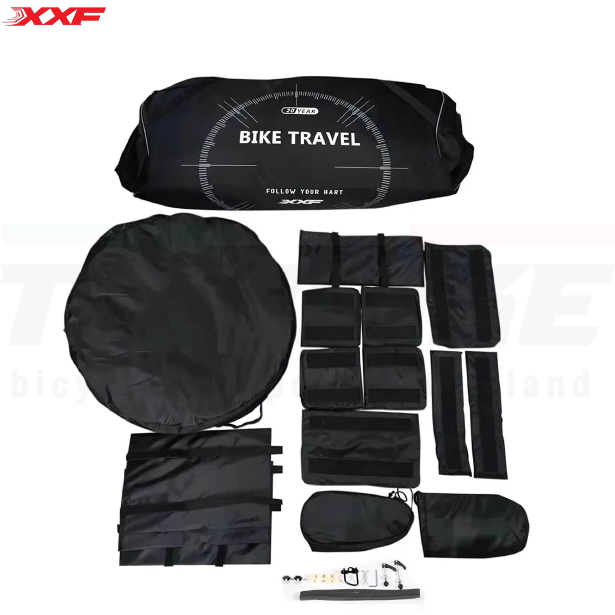กระเป๋าใส่จักรยานเดินทางสำหรับจักรยานเสือหมอบ XXF N2025 ไม่ต้องถอดแฮนด์
