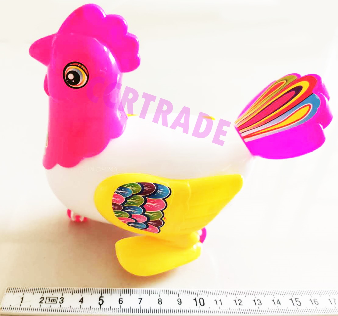 ไก่สีสดดึงสาย มีไฟ 15 ซม.