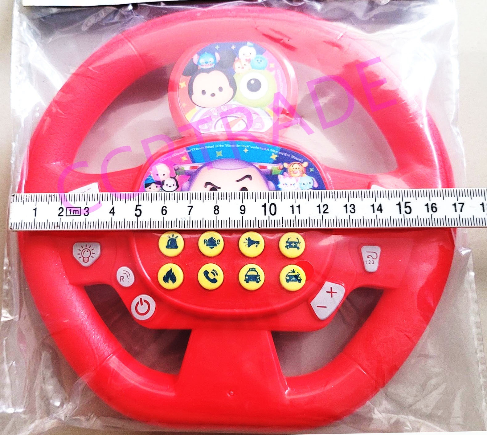 พวงมาลัยซูมซูม มีเสียงถุง PVC 19x24 ซม.(ลิขสิทธิ์แท้)(1x3)