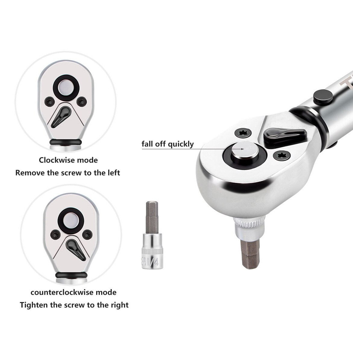 ชุดประแจปอนด์พร้อมหัว TOOPRE ประแจทอร์ค TOOPRE Bicycle Torque Wrench 2-24N.m