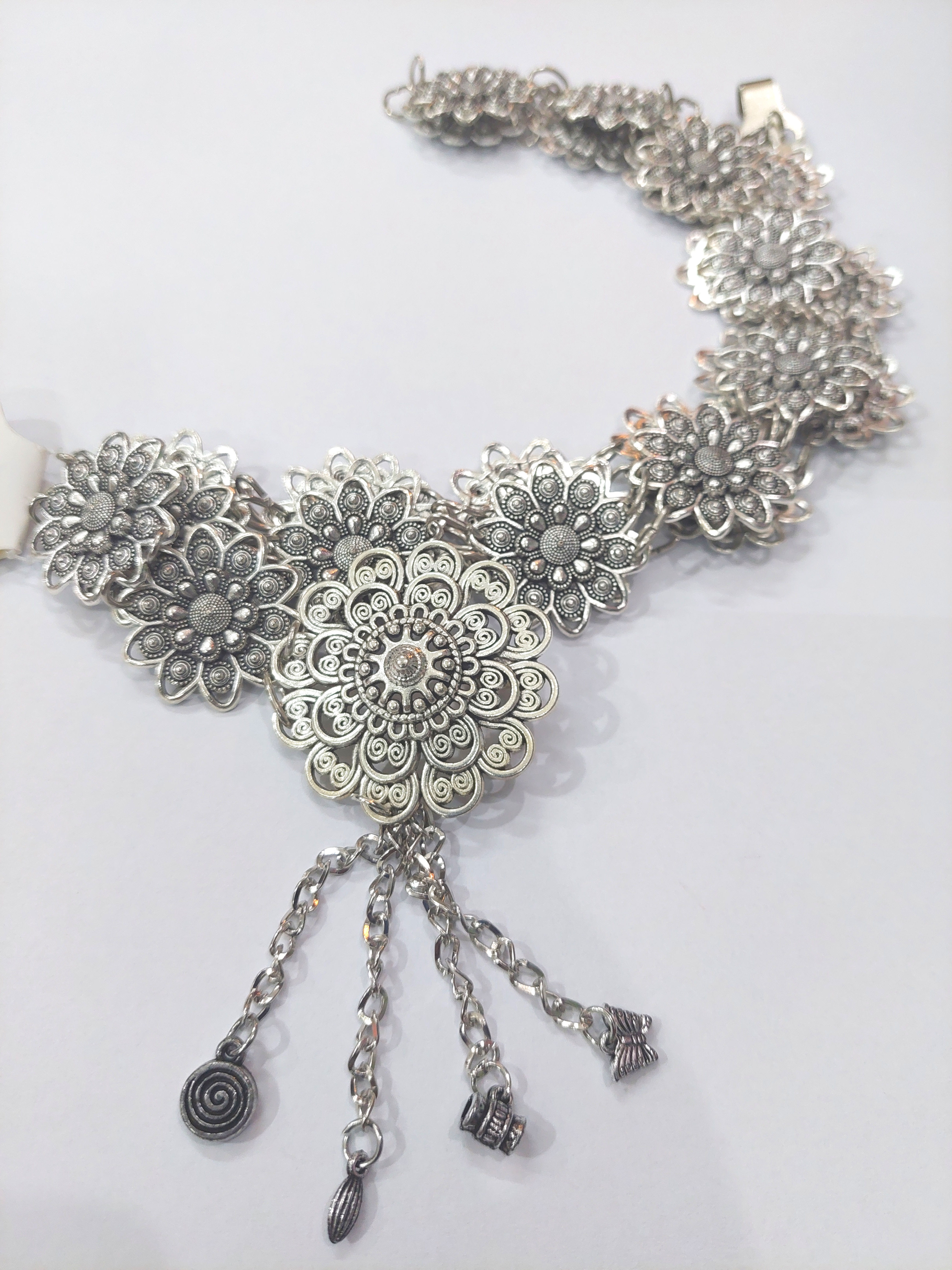 เข็มขัดโลหะสีเงินรมดำ #เข็มขัดโลหะ #เข็มขัดโหละโซ่ #เข็มขัดลาว #เข็มขัดใส่กับผ้าซิ่น #เข็มขัดใส่กับกับผ้าไทย