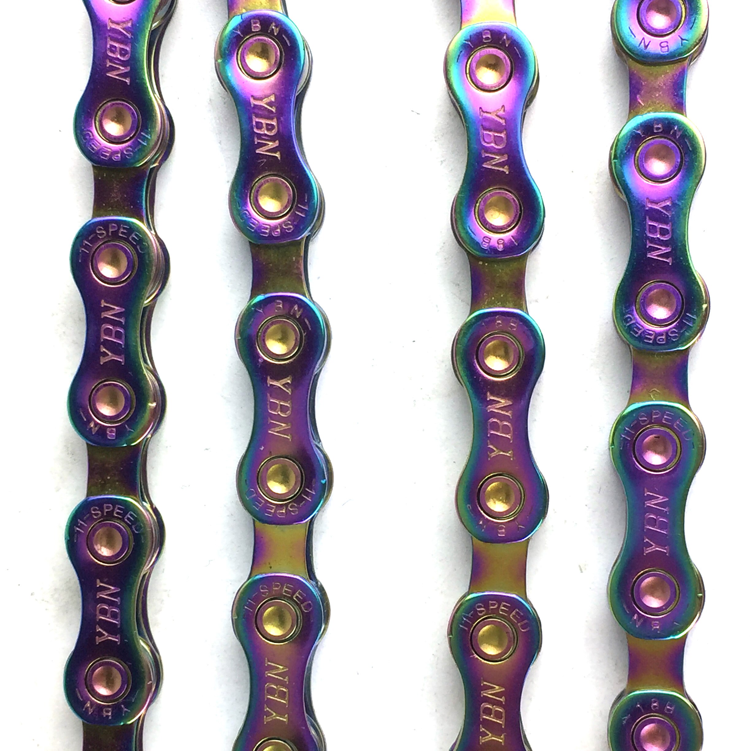 โซ่จักรยาน YBN / 11 sp. สีรุ้ง / 120L Ti-N Gold SLA 11 for SHIMANO CAMPAGNOLO AND SRAM