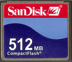 Sandisk CF Card 512Mb 20X