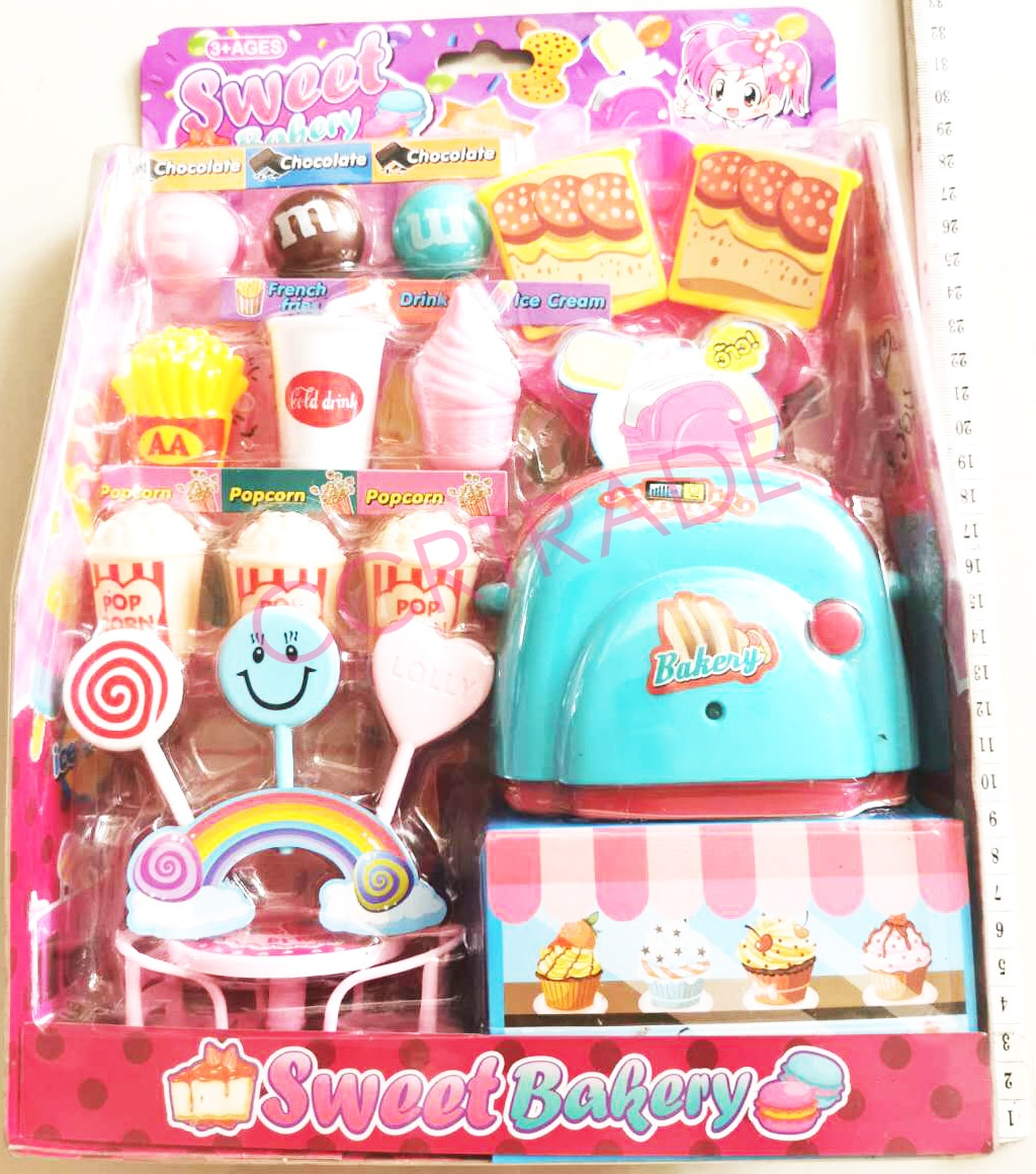 เซ็ทขนมหวาน+เครื่องปิ้งขนมปัง มีไฟแผงครอบ 22x30 ซม.(1x3)