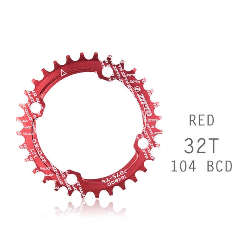 ใบจานจักรยานเสือภูเขาแบบชั้นเดียว ZTTO 104BCD 32/34/36T Chainring Crankset