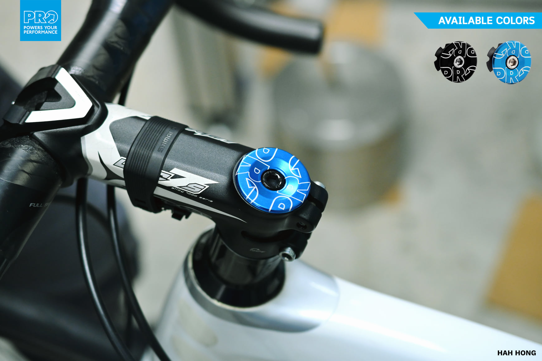 ฝาปิดสเต็มจักรยาน SHIMANO PRO แบบคาร์บอน/อลูนิเนียม แถมฟรีสตาร์นัท