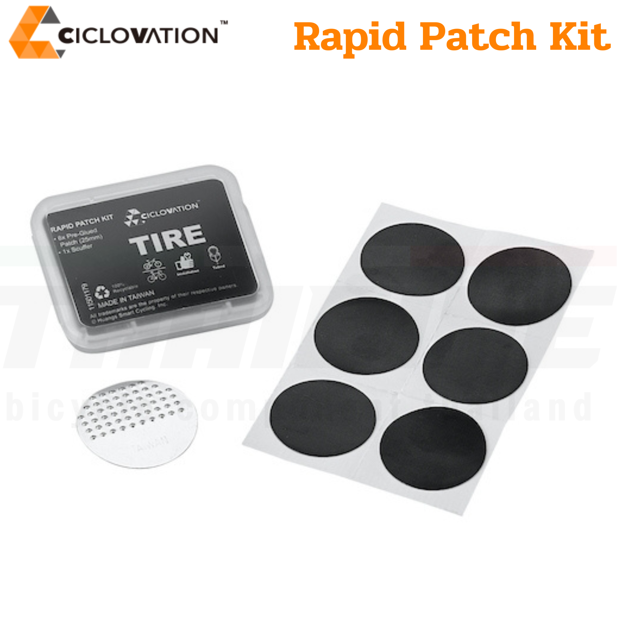 ชุดปะยางจักรยาน CICLOVATION Rapid Patch Kit Essential Patch Kit