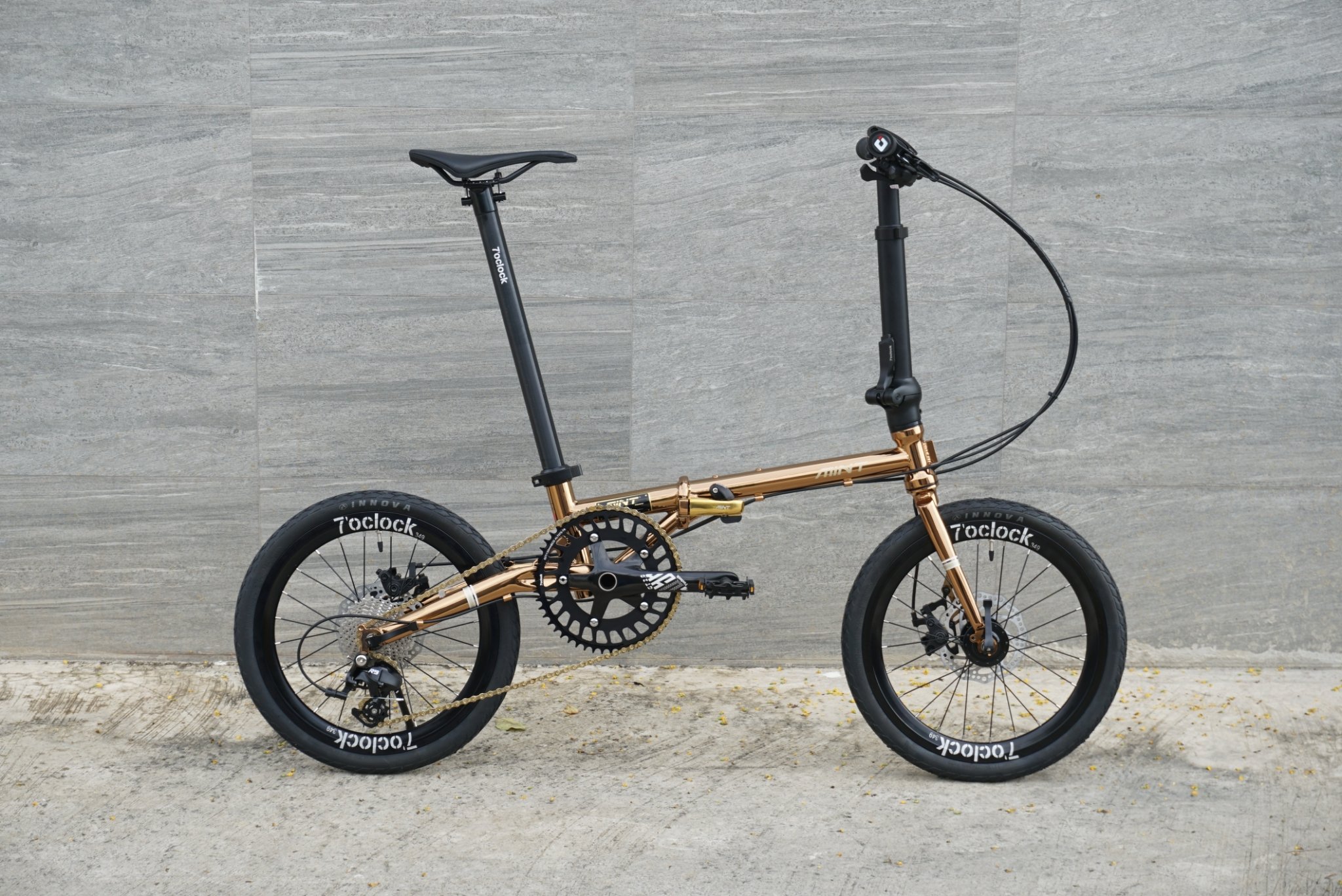 MINT : T9-349 จักรยานพับได้ เฟรมโครโมลี่ 9 สปีด ดิสเบรก นน. 11.5 กก. นุ่มนวล ปั่นสบาย