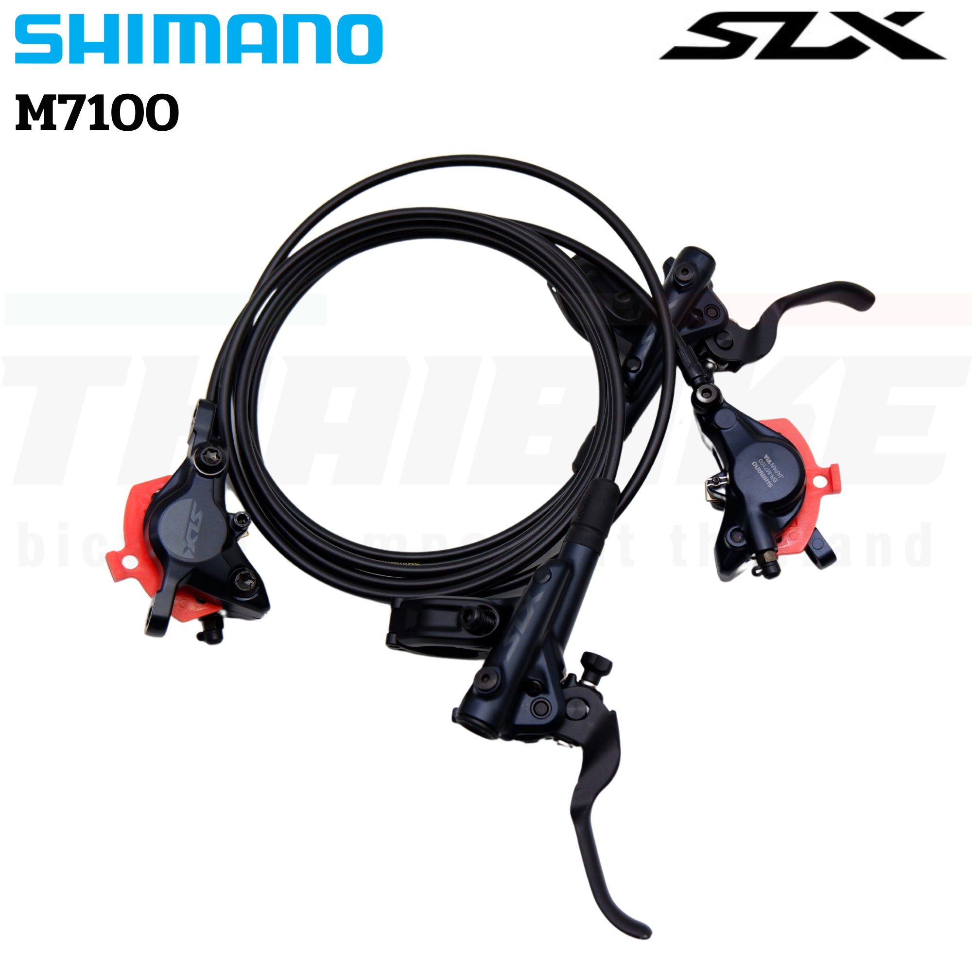 ชุดดิสเบรคจักรยาน ไฮดรอลิค Shimano SLX M7100 หน้า+หลัง เข้าสายพร้อมใช้งาน