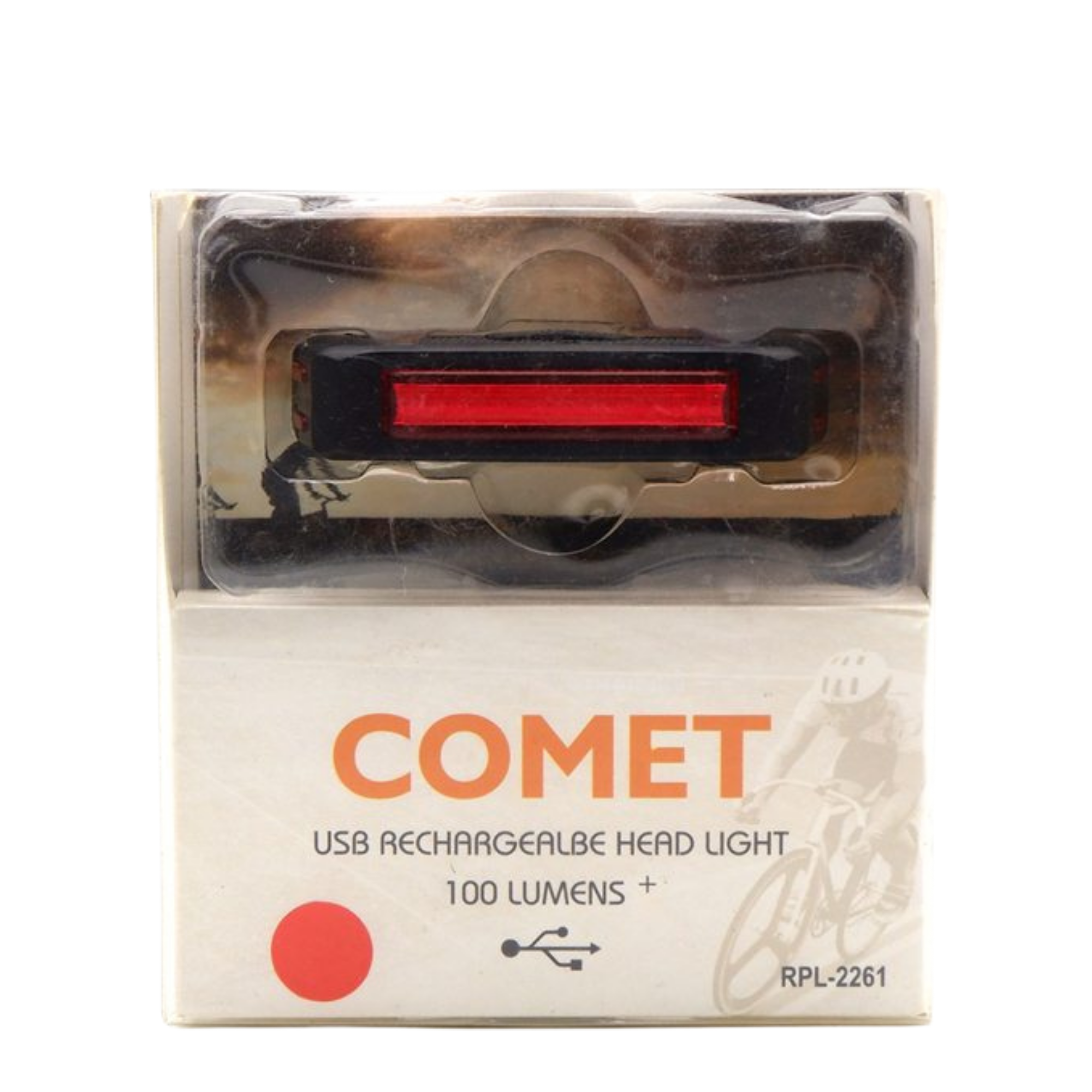ไฟท้ายจักรยาน ไฟสีแดง ชาร์จ USB THAIBIKE COMET RPL-2261
