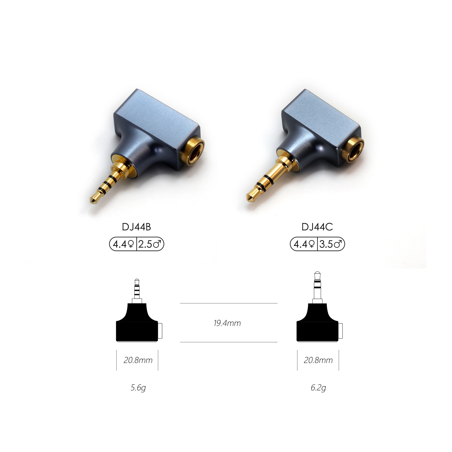 ขาย DD DJ44B Mark II แจ็คแปลงหูฟัง 4.4mm balanced เป็น 2.5mm Balanced