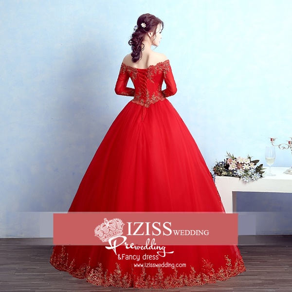 PW567- **พร้อมส่งค่ะ**ชุดคู่ถ่ายพรีเวดดิ้ง (prewedding dress) & ชุดแต่งงานแฟนซี (Fancy wedding dress)ชายหญิง "ธีมสีแดง"