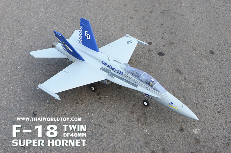 F-18A SUPER HORNET TWIN EDF40MM.RC JET ชุดPNP
