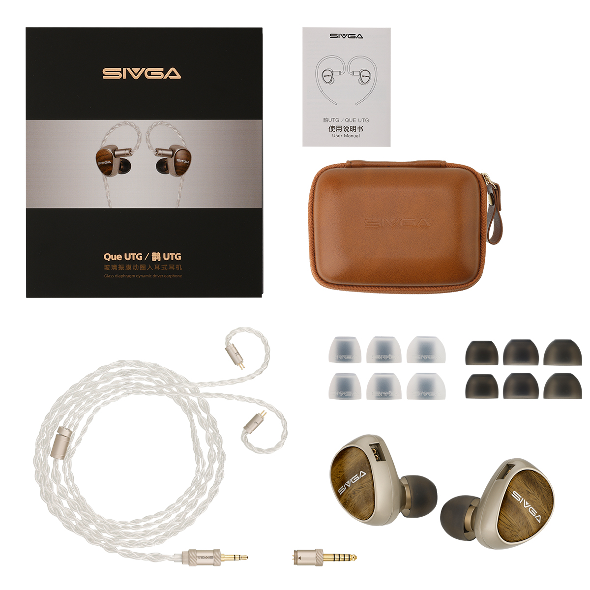 Sivga QueUTG หูฟัง IEMs ไดรเวอร์ Dynamic ไดอะแฟรมกระจกแบน ปลั๊กหูฟังถอดเปลี่ยนได้ ประกันศูนย์ไทย