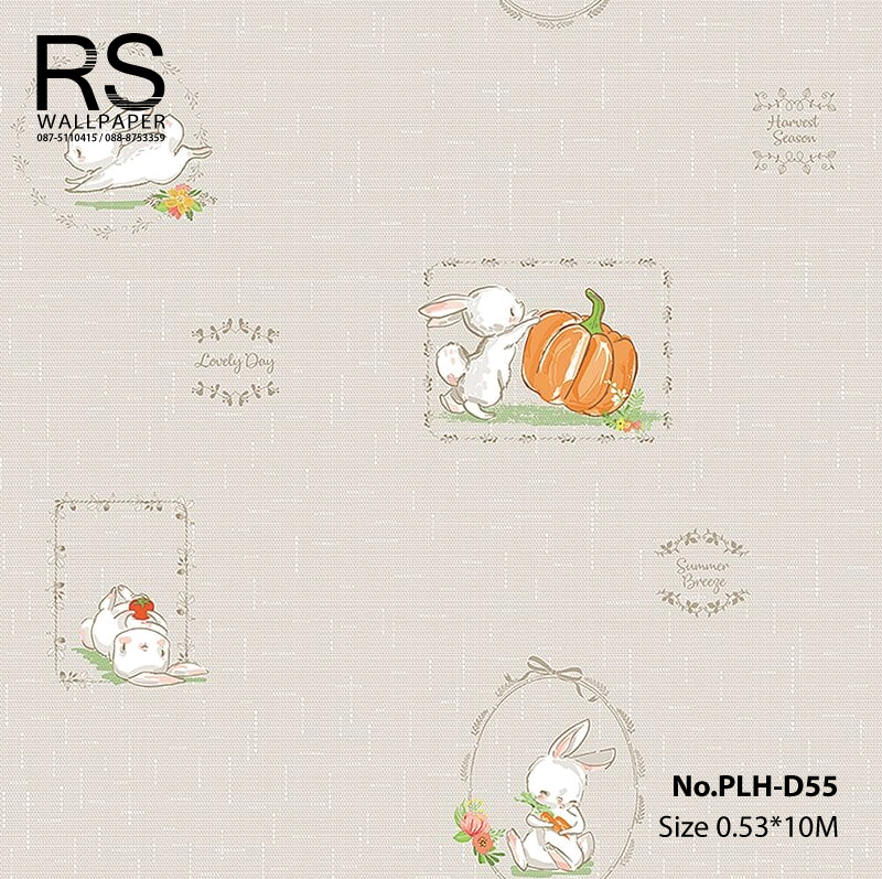 วอลเปเปอร์ ลายกระต่ายน่ารักๆ No.PLH-D55