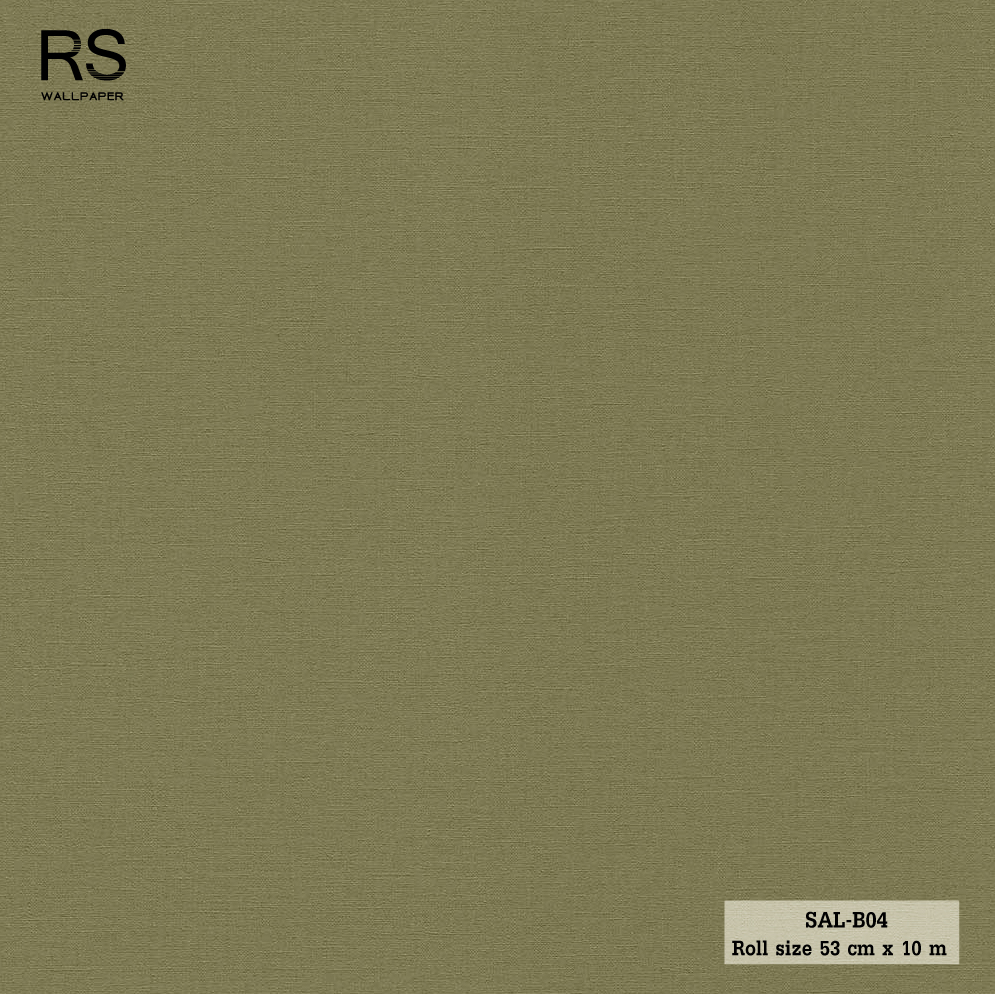 วอลเปเปอร์ลายผ้า สีเขียวขี้ม้า SAL-B04