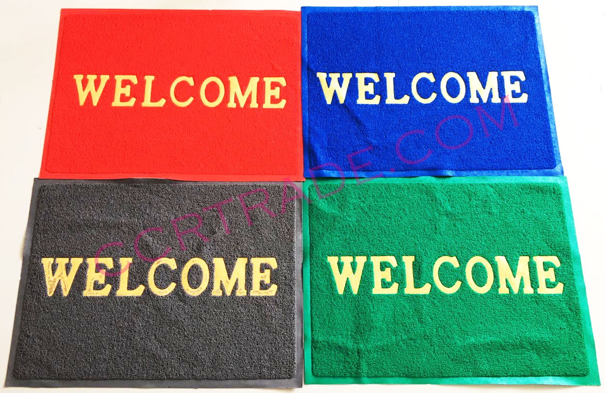พรมยางจัมโบ้ Welcome คละสี 58x78 ซม.(1x3)