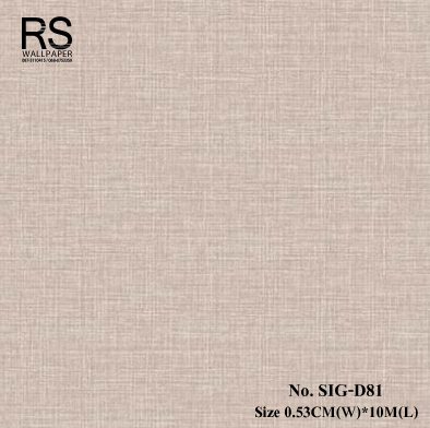 วอลเปเปอร์ โทนน้ำตาลอ่อน-ครีม ลายผ้า No.SIG-D81