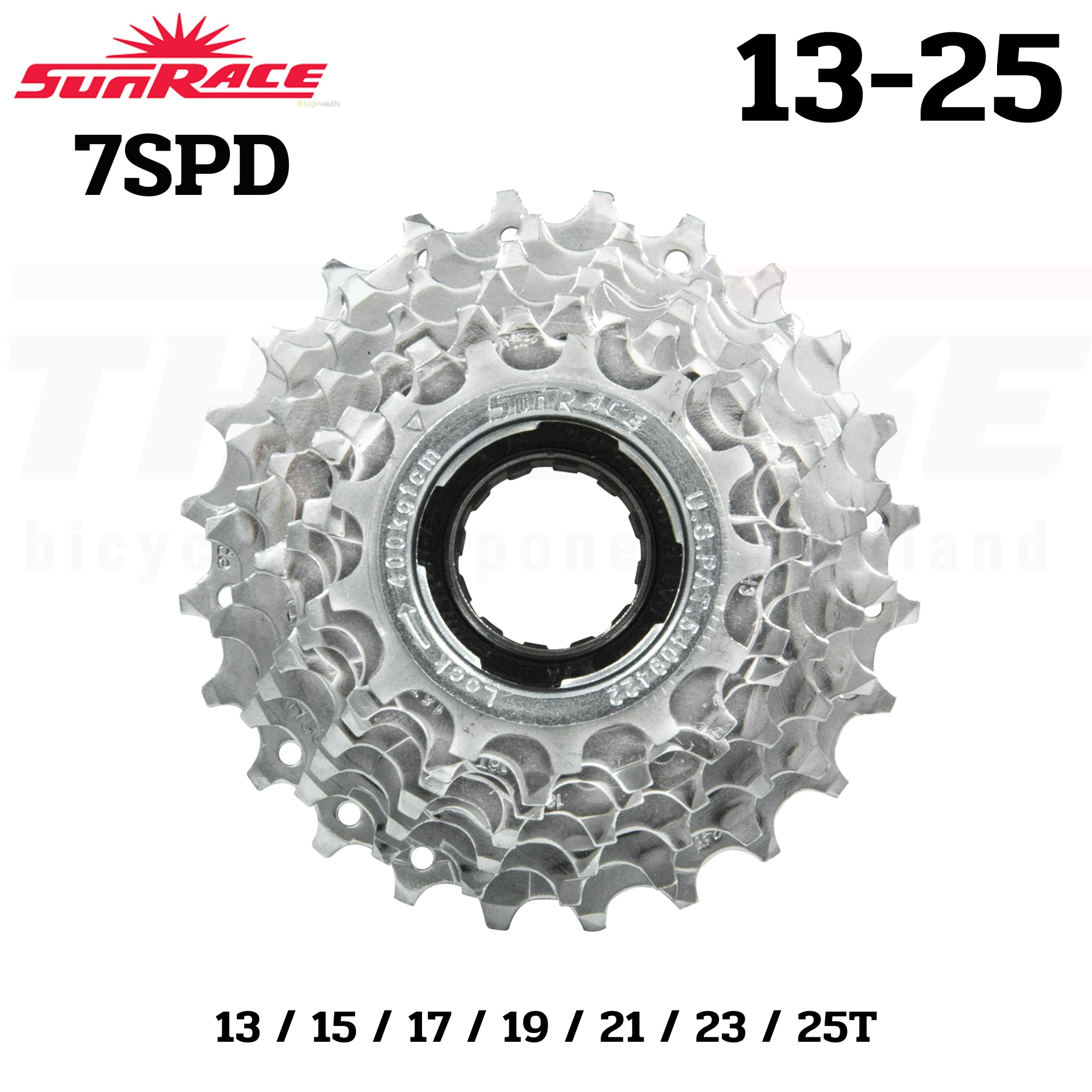 เฟืองเกลียวจักรยาน SUNRACE mtb,MFM4S 7SPDสปีด 13-34T/13-25T