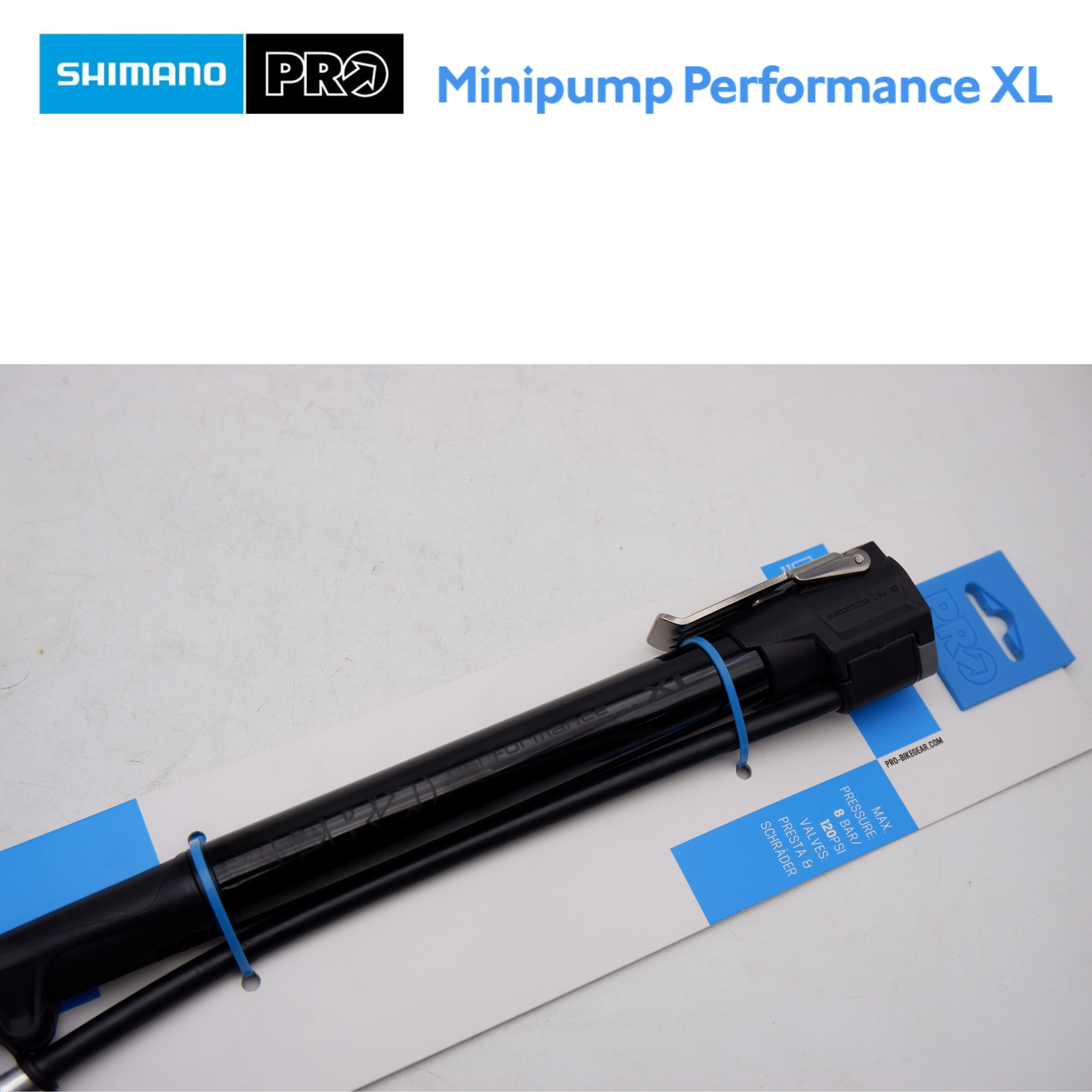 สูบจักรยานแบบพกพา SHIMANO PRO รุ่น PERFORMANCE XL มีที่เหยียบ