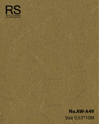 วอลเปเปอร์สีทองเข้ม ลายกระดาษสา No.AW-A49
