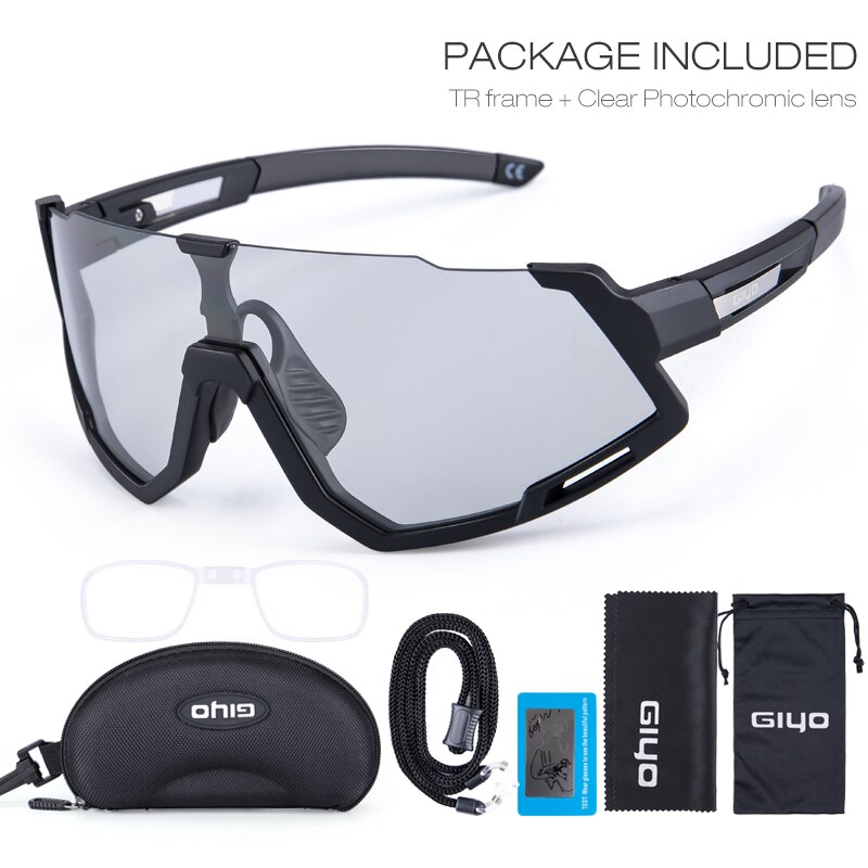 แว่นตาปั่นจักรยานปรับแสงออโต้ GIYO Photochromic Cycling Sunglasses UV400