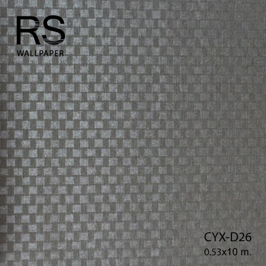 วอลเปเปอร์สีพื้น แท็กเจอร์ไม้สาน สีเทาดำ CYX-D26