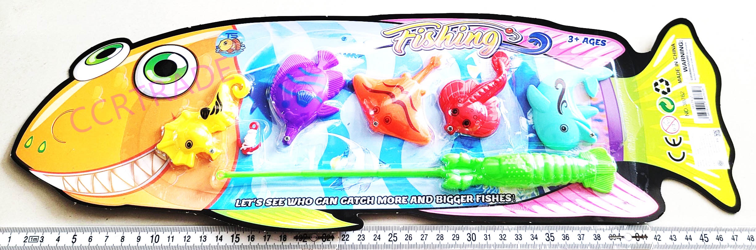 ชุดตกสัตว์ทะเลแม่เหล็ก+คันเบ็ดแผงปลา 49 ซม.