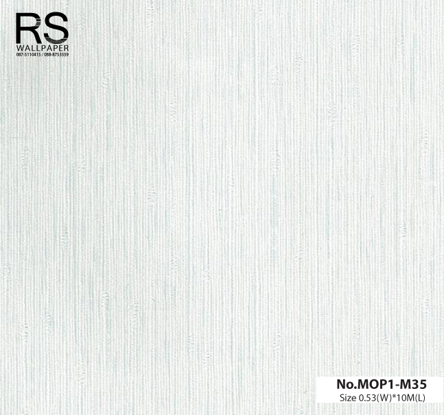 วอลเปเปอร์สีฟ้าอ่อน แทรกเส้นสีขาว No.MOP1-M35