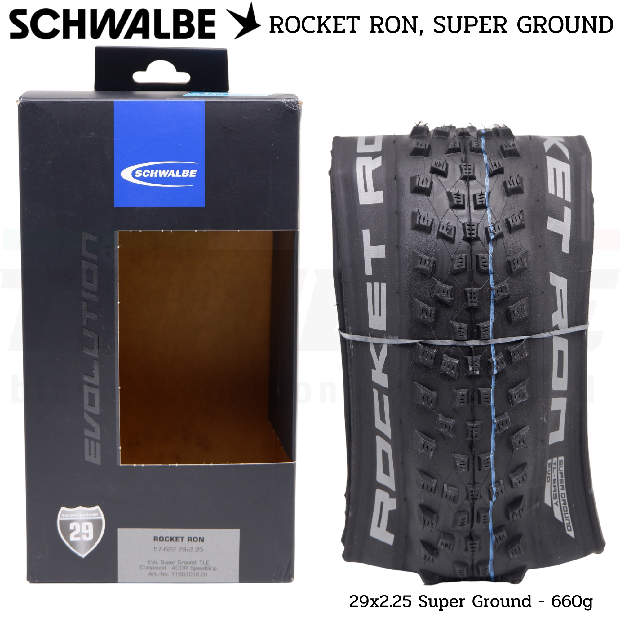 ยางนอกจักรยานเสือภูเขาขอบพับ Schwalbe ROCKET RON/ROCKET RACE 29X2.25