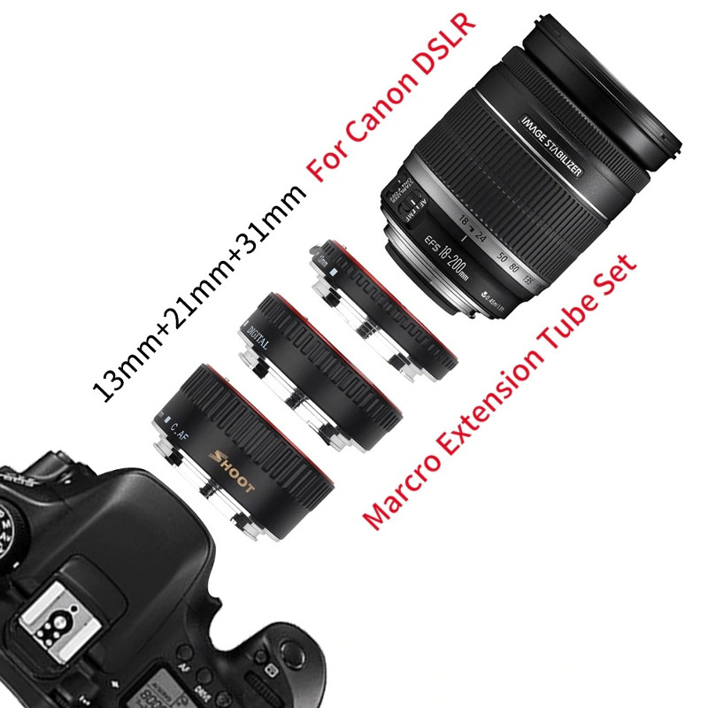 Canon EOS EF EF-S Auto Focus Macro Extension Tube ท่อมาโคร ออโต้โฟกัส เมาท์โลหะ Stainless