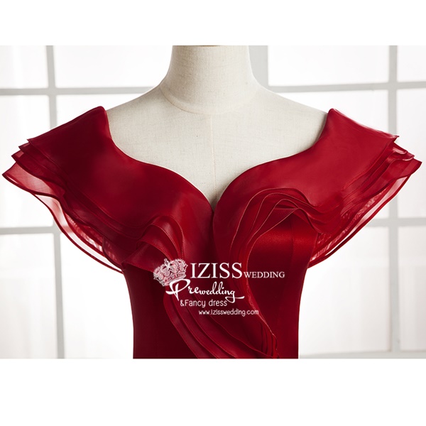 PW486- **พรีออเดอร์ค่ะ**ชุดแต่งงานแฟนซี ชุดเดรสสีแดง ชุดถ่ายพรีเวดดิ้ง (prewedding dress) & ชุดแต่งงานแฟนซี (Fancy wedding dress) "ธีมสีแดง"