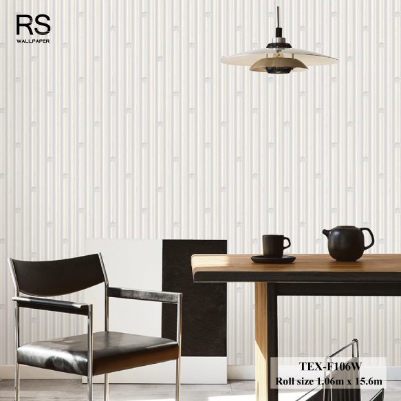 วอลเปเปอร์ ลายไม้ประยุกต์สีเทาอ่อน TEX-F106W