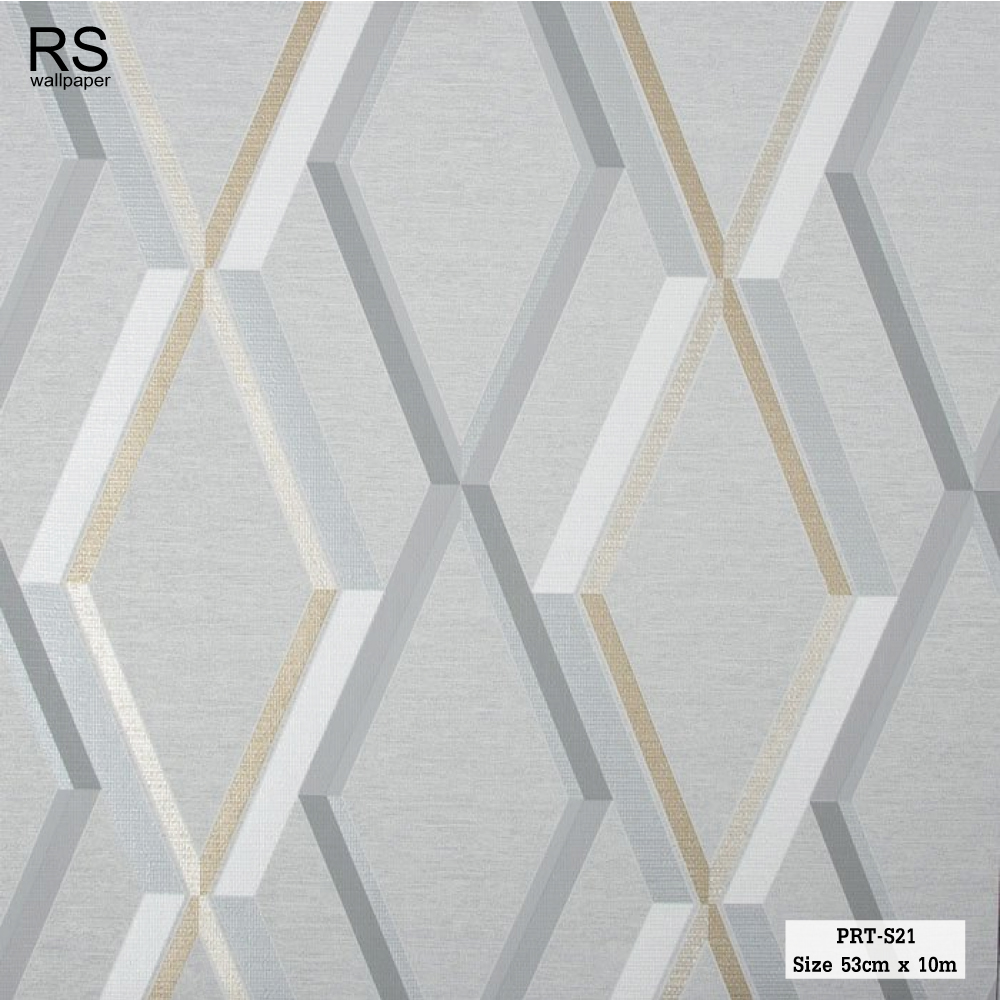 วอลเปเปอร์ สไตล์โมเดิร์นซิกแซก สีเทา PRT-S21