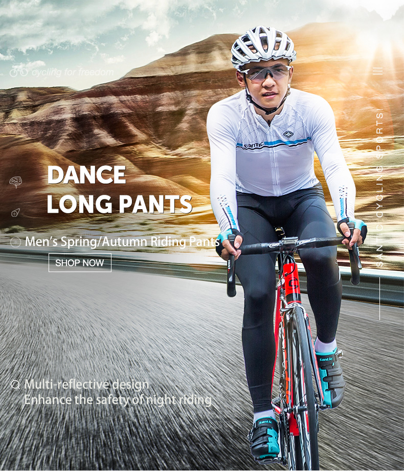 กางเกงขายาว SANTIC WM7C04091 จักรยาน